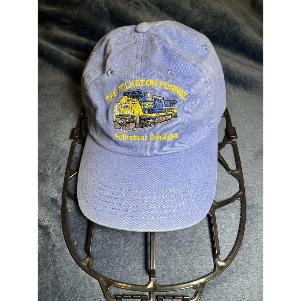 THE FOLKSTON FUNNEL, Folkston, Georgia - Train Light Blue Adjustable Dad Hat